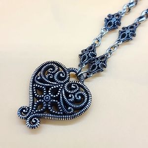 Brighton "FRENCH KISS" Reversible Filigree Openwork Pendant- A Classic!